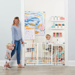 Regalo 56-Inch Extra Wide Baby Gate for Doorways, Hallways & Bottom of Stairs, Pressure Mount for Babies, Toddlers & Pets, Tested & Safe, American Designed, White