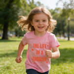 Chipeler The Life of A Toddler Shirts Kids Girls Short Sleeve Cotton Crew Neck Tops Baby Cute Summer All Year Round Gift T-Shirts Clothes Pink 2T