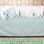 Hahafelt 3 Pcs Baby Crib Bedding Set Baby Safari Animals Crib Bedding Set Watercolor Eucalyptus Jungle Animals Crib Set Includes Quilt,Fitted Crib Sheet, Crib Skirt for Baby Boy Girl(Safari)