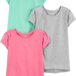 Simple Joys by Carter's Girls' Short-Sleeve Shirts and Tops, Pack of 3