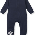 Burt's Bees Baby Baby Girls Pajamas, Zip Front Non-Slip Footed Sleeper Pjs, 100% Organic Cotton