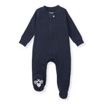 Burt's Bees Baby Boys' Organic Cotton Sleep and Play Footed Pajamas, One-piece Zip Front Romper, Baby Essentials