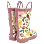 Hudson Baby Unisex Rain Boots, Fall Botanical, 5 Toddler