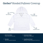 Gerber Baby Toddler Hooded Kangaroo Pocket Terry Cover Up, Navy, 4T