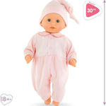 Corolle Bébé Calin Charming Pastel Baby Doll - 12" Soft Body Doll with Pink Outfit, Sleeping Eyes Open and Close, Vanilla-Scented, for Kids Ages 18 Months and up