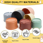 lenpestia 8 PCS Bunny Toys Stacking Cups Bunny Cups Stackable Guinea Pig Stacking Cups Colorful Reusable Rabbit Toys for Rabbit Guinea Pig Hiding Food Playing