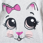 Little bety Little Child Pajamas Sets Toddler Girls Cotton Pjs Sleepwear Cat Pajamas 24Months Grey