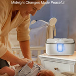 KOSTTE Baby Wipes Warmer, Larger Capacity Wipe Dispenser, Even Heating Diaper Wipe Warmer with Night Light, On/Off Switch, White