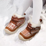 Centipede Demon Toddler Boots Boys Girls Winter Boots Waterproof Fleece Kids Baby Snow Boots Faux Fur Booties Warm Walking Shoes for Indoor Outdoor 6 Toddler