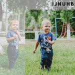 IjnUhb Baby Boys&Girls 2-Pack Pants, Toddler Cotton Pull on Jogger, Kids Dinosaur Drawstring Elastic Sweatpants（Light Dark 3T）