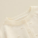 Infant Baby Girl Cardigan Sweater Long Sleeve Button Up Knit Sweatshirt Jacket Toddler Baby Girl Fall Outfits (Apricot, 0-6 Months)