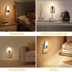 Dawnrise Night Lights Plug Into Wall,Dusk to Dawn Sensor Night Light with Power Outlet,CCT 2200K or 4000K,5LM or 20LM Adjustable Brightness for Bedroom,Kitchen,Living Room,Office,2PK