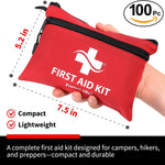 Protect Life Survival First Aid Kit for Home/Business, Camping Survival Kits | Mini Travel First Aid Kit | Camping Equipment | Small Kits for Car | Outdoor Emergency Survivals Pack - 100pcs