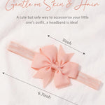 jollybows 40pcs Baby Girls Grosgrain Ribbon Hair Bows Headbands 3" Hair Band Hair Accessories for Infants Newborn Toddler