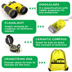 24 Pcs Kids Explorer Kit & Bug Catcher Kit for Kids, Outdoor Toys Adventure Camping Kit with Drawstring Bag, Binoculars, Compass, Butterfly Net, Educational Nature Exploration Toys Gift for Boys Girls