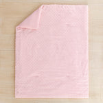 Cokouchyi 3 Piece Crib Bedding Set for Boy Girls, Jacquard Tufted Geometric Crib Set, Includes Crib Skirt, Blanket and Crib Sheet, Crib Baby Bedding, Pink