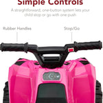 Best Choice Products 6V Kids Ride On Toy, 4-Wheeler Quad ATV Play Car w/ 1.8MPH Max Speed, Treaded Tires, Rubber Handles, Push-Button Accelerator - Hot Pink