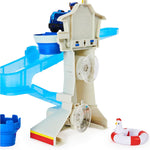 PAW Patrol, Adventure Bay Bath Playset with Light-up Chase Vehicle, Bath Toy for Kids Aged 3 and up