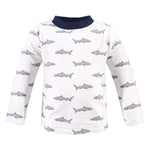 Hudson Baby Unisex Swim Rashguard Set, Gray Shark, 18-24 Months