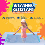 Inflatable Swimming Pool for Kids Outdoor Ground Rectangular Kiddie Pool (Max 61x42.5x18 Inch)