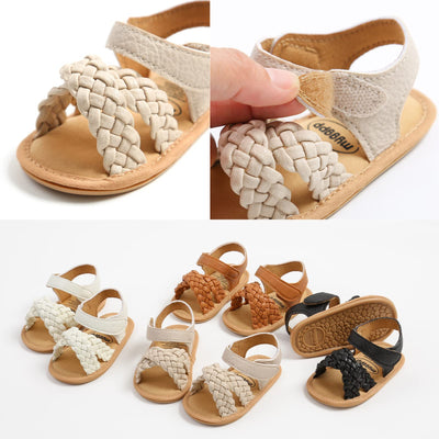 RVROVIC Baby Boys Girls Sandals Premium Soft Anti-Slip Rubber Sole Infant Summer Outdoor Shoes Toddler First Walkers(0-6 Months Infant,A5-White)