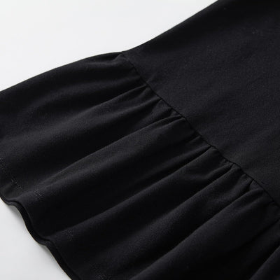 pureborn Toddler Girls Polo Dress Short Sleeve Pique Cotton Dress Summer Casual Playwear Dresses Black 2-3 Years