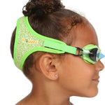 Frogglez Anti-Fog Swimming Goggles for Kids under 10 (Ages 3-10) Recommended by Olympic Swimmers; Premium Pain-Free Strap