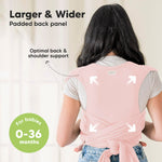 KeaBabies Baby Wrap Carrier Ring Sling - Easy to Wear, Adjustable D-Lite Baby Carrier Newborn to Toddler, Infant Carrying Shirt, Hands Free Bonding, Breathable Fabric Wearing Wrap (Dusty Pink)