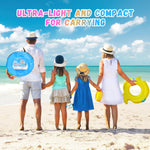 Baby Beach Tent, Pop-Up Above Ground Pool, Foldable Kiddie Pool with Sun Shelter Canopy for Ages 9-48 Months, Toddler Wading Pool, Portable Water Play Sum Toys for Outdoor Activity