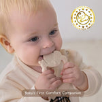 Moonkie Teething Toy, Safe & Easy to Hold BPA Free Silicone Baby Soothing Teethers, Prevent Finger Sucking Teether Toys Best for Babies 0-6 6-12 Months (Sheep Muted)