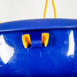 Gorilla Playsets 04-0032-B High Back Plastic Infant Swing with Yellow T bar & Rope, Blue with Yellow