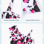 Disney Mickey and Friends Girls One Piece Swimsuits Minnie Mouse Bathing Suit UPF 50 Beach Sport Swimwear Black for Toddler 3 Years