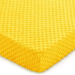 Entisn Pack N Play Sheets Fitted, 26 x 38 Inch Minky Dot Mini Crib Sheet for Boys and Girls, Soft and Warm Fleece Nursery Bedding for Most Mini Crib Mattresses (Light Grey)
