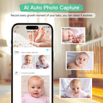 Simyke 1080p Smart 2Camera Video BabyMonitor,Wifi On/Off Switch,2.8" inch Display or WiFi Remote Access,NightVision,1500ft Long Range,2-Way Talk,Sound Alert,Temperature Sensor,Lullabies Feeding Remind