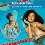 3 Pack Extra Large Swim Cap for Braids & Dreadlocks - Waterproof Silicone Swim Hat for Women & Men with Long Thick Hair, Protective Swim Cap Cover Ears for Swimming, Shower, Bathing