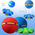 Magic Bouncing Ball, Magic Flying Saucer Bouncy Ball, Pop up, Dual Form Freely Switchable Toy with 6 Light, Parent-Child Interaction, Suitable for Indoor & Outdoor