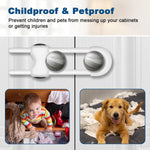 Cabinet Locks for Babies,Child Proof Cabinet Locks,4 Pack U-Shaped Baby Proofing Cabinets,Child Locks for Cabinets and Drawers,Child Safety Cabinet Locks with Adjustable(White)