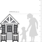 KidKraft Riverscape Wooden Playhouse with Working Doorbell, Fence, Kitchen and Pet Door