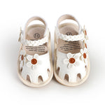WaiHeikki Baby Girls Sandals Cute Flower Decor First Walking Princess Shoes Summer Casual Non-Slip Breathable Shoes 0-18M (White, 0_months-6_months)