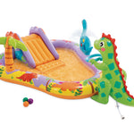 Intex 96" x 78" x 28" Inflatable Jungle Adventure Play Center Spray Kiddie Pool - Backyard Kids Water Slide, Outdoor Blow-Up Splash Pad for Toddlers