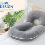 INSEN Pregnancy Pillows, Detachable Body Pillow for Sleeping, Nurse & Relax, Multi-Use Pregnancy Pillows for Pregnant Women, Grey
