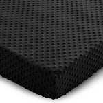 Entisn Pack N Play Sheets Fitted, 26 x 38 Inch Minky Dot Mini Crib Sheet for Boys and Girls, Soft and Warm Fleece Nursery Bedding for Most Mini Crib Mattresses (Light Grey)