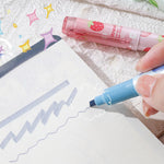 MOZXIRZ 6 Pcs Cute Highlighter Marker Pastel Highlighter Marker Pens Cartoon Fruit Highlighters Pens for Students Women Highlighters School Supplies Office Supplies (Fruit)