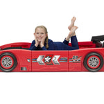 Delta Children Grand Prix Race Car Toddler-to-Twin Bed, Red