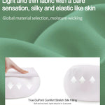 pobopobo Pregnancy Pillows for Sleeping,Pregnancy Pillow with Quiet Magic Tape, Adorable Bean Maternity Pillow with Silicone Belly Pad，Breathable&Silky Touch for All Season