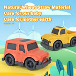 ISMETACU Car Carrier Toy Truck Light&Sound, Truck & Car Toys for Toddlers 1-3,2-4,3-5 Years Old Boys Girls,Christmas Birthday Gifts for 1-7 Year Kids.Wheat Straw Made Recycled Plastic, BPA Free