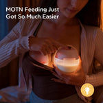 MomMed S33 Wearable Breast Pump – Double Hands-Free Electric Breast Pump with 4 Modes, 9 Suction Levels, Night Light, Portable Quiet & Rechargeable, 17/19/21mm Flange Inserts (Pink, 2 Pack)