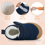 MK MATT KEELY Baby Winter Warm Shoes for Infant Boys Girls Toddler Plush Lining Snow Boots Soft Sole Non-Slip Walking Shoes Outdoor Faux Fur Booties