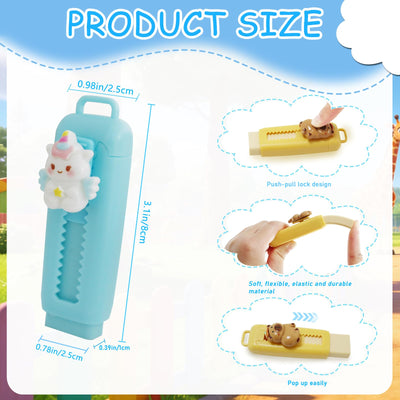 24 Pcs Cute Retractable Eraser for Pencils | Kawaii School Supplies Erasers| Back to Schools Essentials|Cute Erasers Supplies| Perfect Back to School Gifts