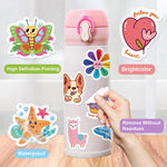 RINOLY 100 PCS Water Bottle Stickers for Kids, Cute Sticker for Girls,Stocking Stuffers Waterproof Vinyl Kawaii Stickers for Water Bottles,Skateboard,Laptop,Girls Boys Classroom Prizes